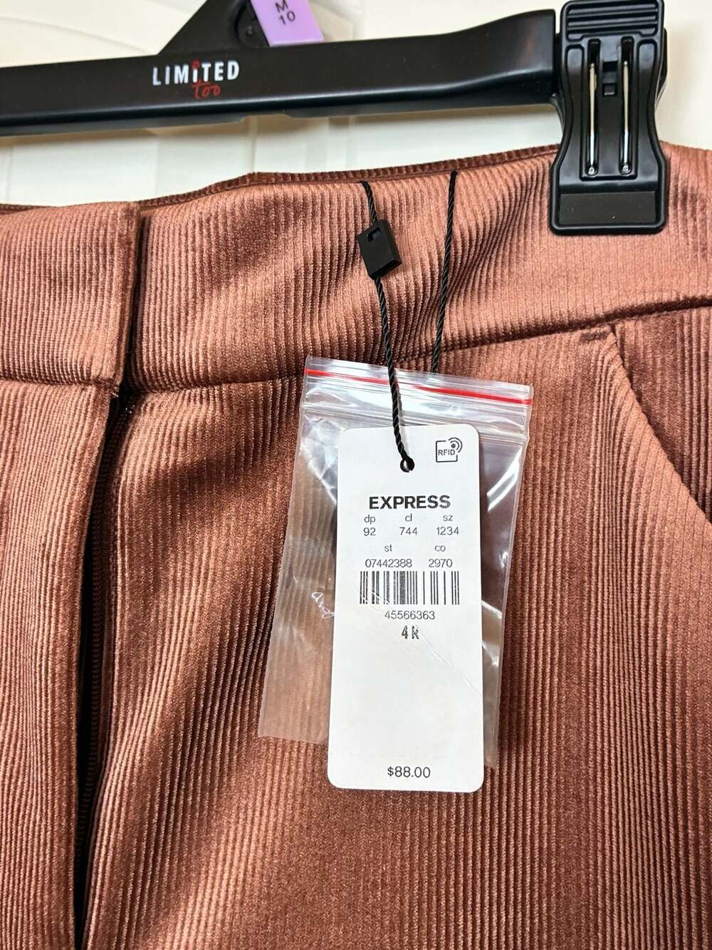 EXPRESS Brown Corduroy High Waisted Flare Leg Pants NWT - Picture 3 of 6